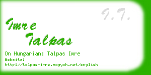 imre talpas business card